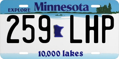 MN license plate 259LHP