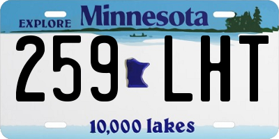 MN license plate 259LHT