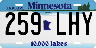 MN license plate 259LHY