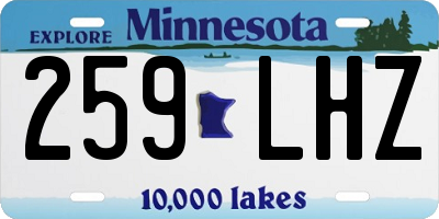 MN license plate 259LHZ