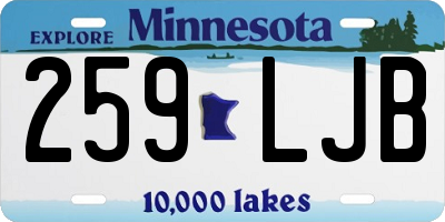 MN license plate 259LJB