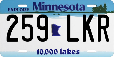 MN license plate 259LKR