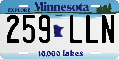 MN license plate 259LLN