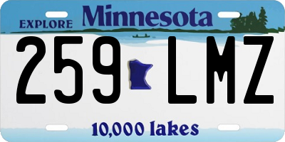 MN license plate 259LMZ