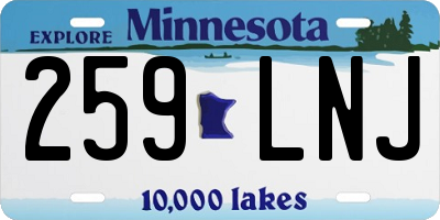 MN license plate 259LNJ