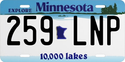 MN license plate 259LNP