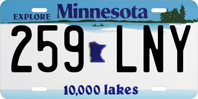 MN license plate 259LNY