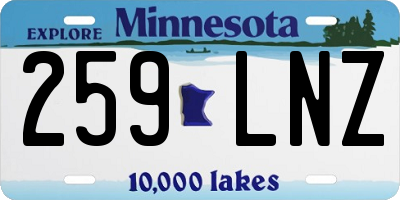 MN license plate 259LNZ