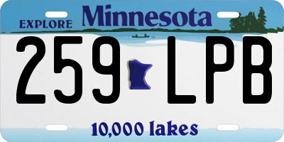 MN license plate 259LPB