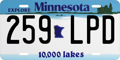 MN license plate 259LPD