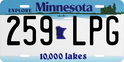 MN license plate 259LPG