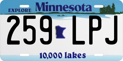 MN license plate 259LPJ