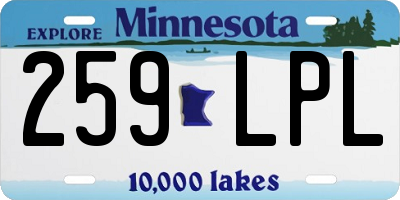 MN license plate 259LPL
