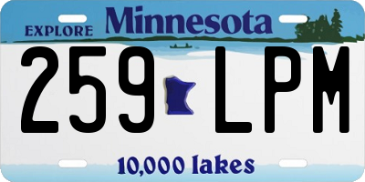 MN license plate 259LPM