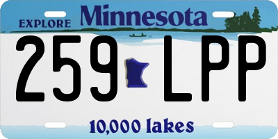 MN license plate 259LPP