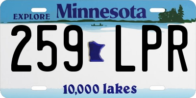 MN license plate 259LPR