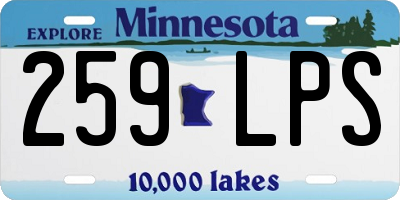 MN license plate 259LPS