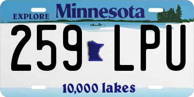 MN license plate 259LPU