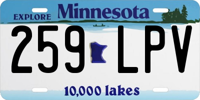 MN license plate 259LPV