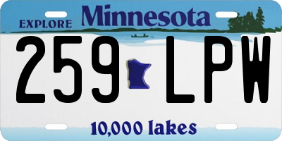 MN license plate 259LPW