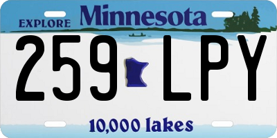 MN license plate 259LPY