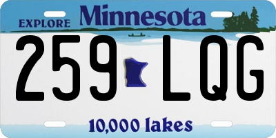 MN license plate 259LQG
