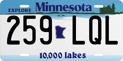 MN license plate 259LQL