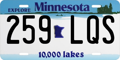 MN license plate 259LQS