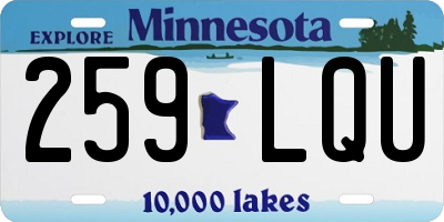 MN license plate 259LQU