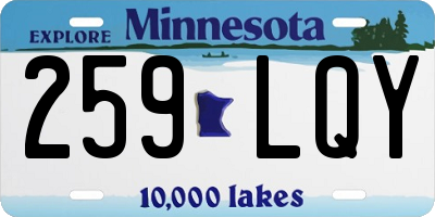 MN license plate 259LQY