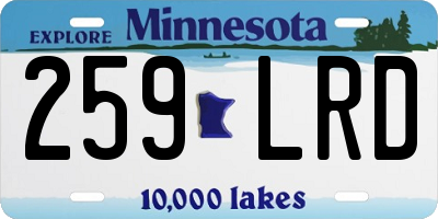 MN license plate 259LRD