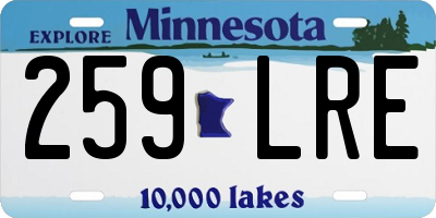MN license plate 259LRE