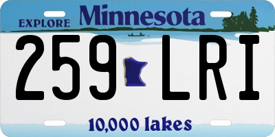 MN license plate 259LRI