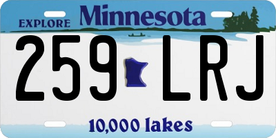 MN license plate 259LRJ