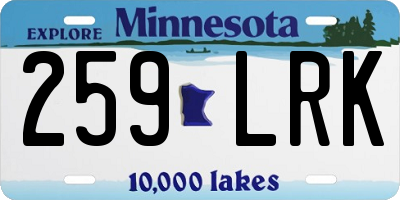 MN license plate 259LRK