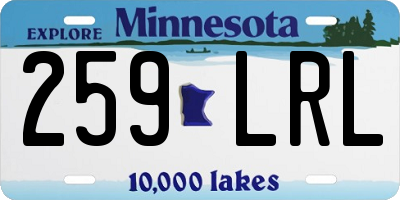 MN license plate 259LRL