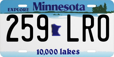 MN license plate 259LRO