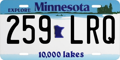 MN license plate 259LRQ