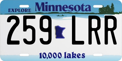 MN license plate 259LRR