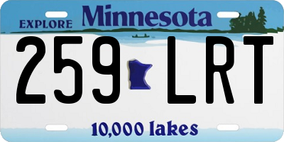 MN license plate 259LRT