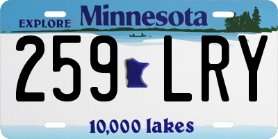 MN license plate 259LRY