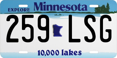 MN license plate 259LSG