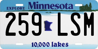MN license plate 259LSM
