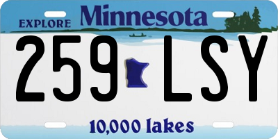 MN license plate 259LSY