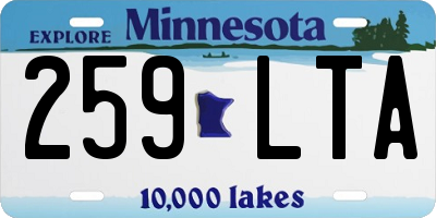 MN license plate 259LTA