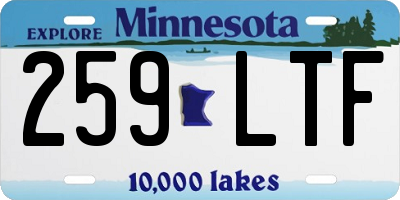 MN license plate 259LTF