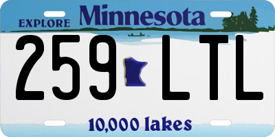 MN license plate 259LTL