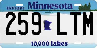 MN license plate 259LTM