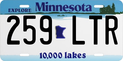 MN license plate 259LTR
