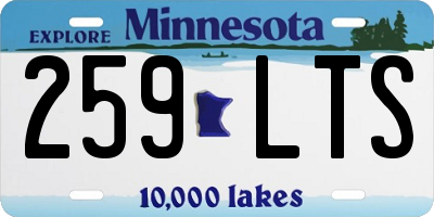 MN license plate 259LTS
